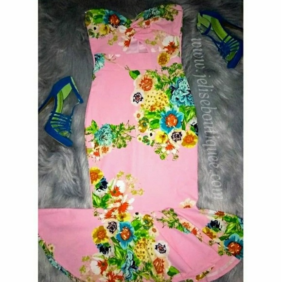 Floral Midi Tube Dress - Picture 4 of 4